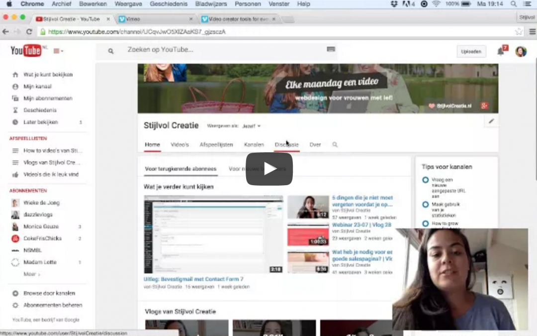Moet Ik Vimeo Of Youtube Gebruiken Vlog 30 Rosanne Raubun - 